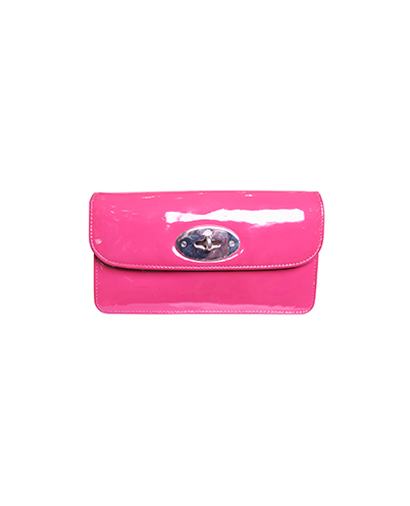 Mulberry Postman Lock Purse, &pound;40, Accessories, Pink, Patent Leather, Front view